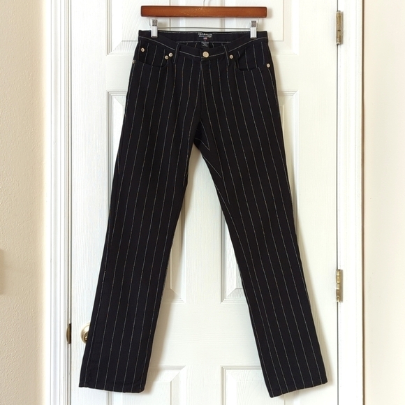 Polo Ralph Lauren Denim - Ralph Lauren Polo Jeans 90's Vintage Embroidered Pinstripe Straight Leg Jeans 4